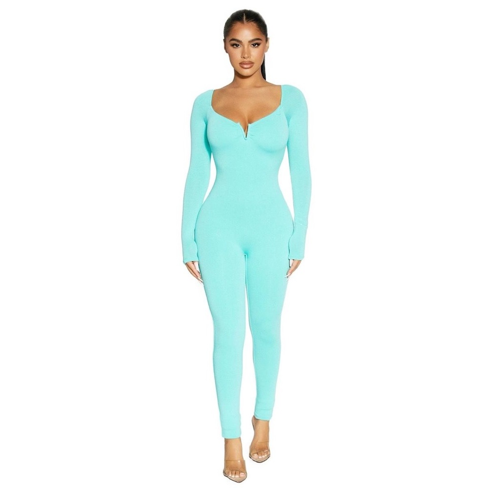 Naked Wardrobe The V-ery Deep Jumpsuit